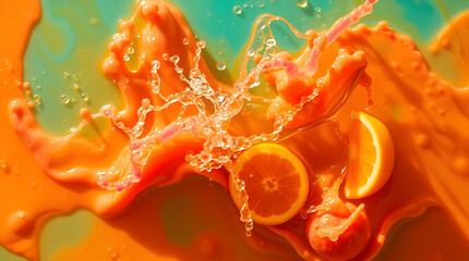 Fresh Fruit Splash Art