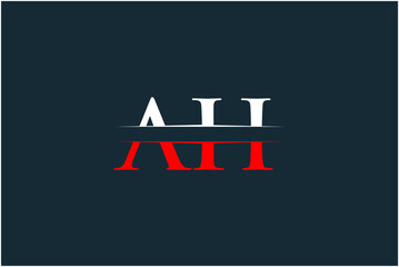 Initial AH Logo Design Vector
