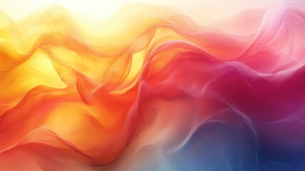 Obraz premium Abstract Colorful Waves of Light in Soft Fluid Motion