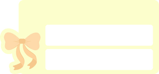 Cute Blank Label Name Tag with Ribbon Bow