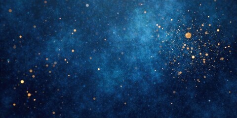 Obraz premium Abstract Night Sky with Golden Dust and Sparkling Particles, Perfect for Festive Backgrounds or Galaxy Designs