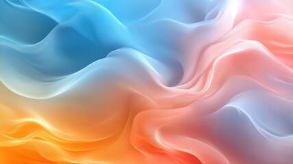 Obraz premium Soft Flowing Abstract Background with Blue and Orange Tones