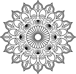 Elegant Mandala Art, Mandala
Intricate Symmetrical Pattern, Symmetry
Black and White Mandala, Monochrome
Ornamental Circular Design, Ornament
Detailed Line Art Mandala, Line Art
Floral-Inspired Mandal