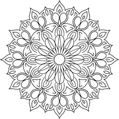 Elegant Mandala Art, Mandala
Intricate Symmetrical Pattern, Symmetry
Black and White Mandala, Monochrome
Ornamental Circular Design, Ornament
Detailed Line Art Mandala, Line Art
Floral-Inspired Mandal