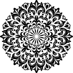 Elegant Mandala Art, Mandala
Intricate Symmetrical Pattern, Symmetry
Black and White Mandala, Monochrome
Ornamental Circular Design, Ornament
Detailed Line Art Mandala, Line Art
Floral-Inspired Mandal