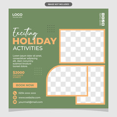 Fun Holiday Education Flyer with Photo Space