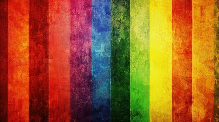 A bold background featuring rainbow stripes symbolizing gay pride.