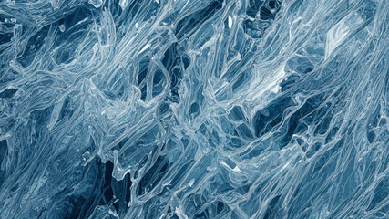 Blue and white abstract painting.