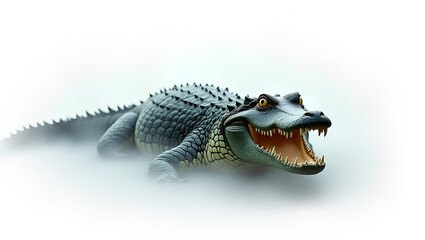 "Fierce Alligator with Open Jaws – High-Resolution Wildlife Image for Nature and Predator Themes"