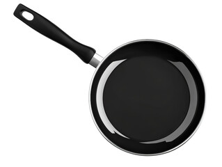 Isolated Modern Black Frying Pan for Even Heat Distribution