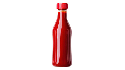 Isolated Fresh Red Ketchup Bottle