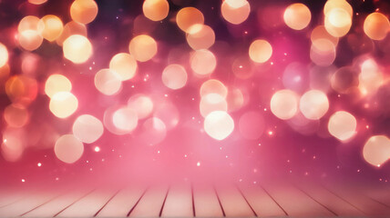 Ethereal Pink and White Bokeh Light Background

