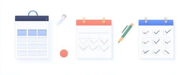 Task Calendar And Agenda Schedule, 
