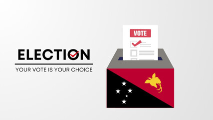 papua new guinea election 2025 concept, democracy, flag. Vector icon illustration