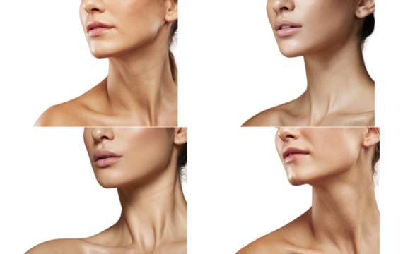 Elegant Close-Up of a Womans Defined Features