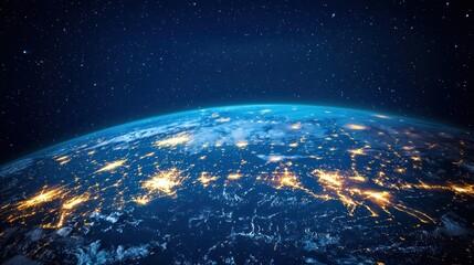 Obraz premium High-tech transportation system connecting cities around the world.