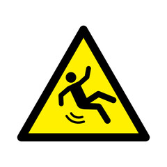 転倒注意の標識