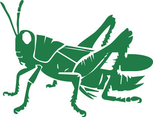 Grasshopper Silhouette or Grasshopper Icon On White Background. The Best Grasshopper Icon or Silhouette on White Background. Isolated Vector Animal Template for Logo Company, Icon, Symbol etc.