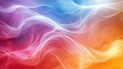 Obraz premium Abstract Colorful Waves of Light with Soft Flowing Patterns