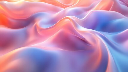 Fototapeta premium Colorful Silk Waves with Soft Gradients and Flowing Textures