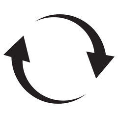 Arrow rotate icons set. Rotation black circle. Collection two cycle arrow. Modern flat simple arrows isolated. Reset signs. Refresh icon set. Reload icon vector. Update icon.