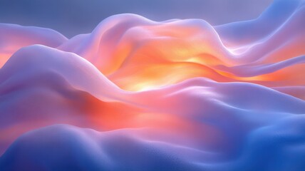 Obraz premium Abstract Colorful Waves with Soft Pastel Tones and Gentle Light