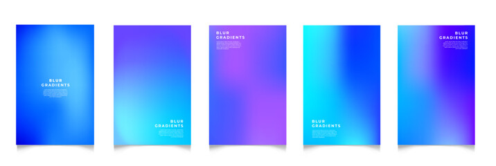 Abstract blurred gradient background. Collection. Abstract liquid background. Vibrant color blend. Blurred fluid colors. Gradient mesh. Modern design template for posters, ad banners, brochures ,web.