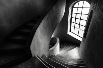 Architectural Staircase Perspectives: Minimalist, Vintage, and Abstract Designs