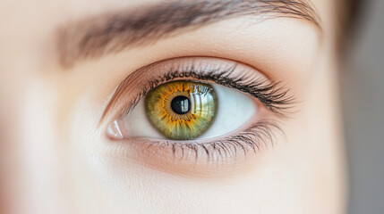 close up of a female eye