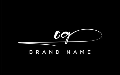 OG letter beauty handwriting vector logo.