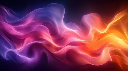 Obraz premium Vibrant Abstract Waves of Colorful Light in Motion