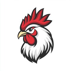 rooster isolated on white background