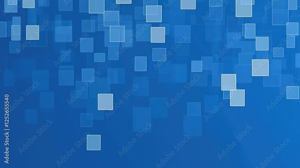 Aufkleber Blue abstract square background; digital design; website header