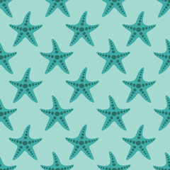 Sea Star Fish pattern seamless pattern background for packaging and decoration
