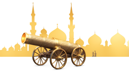 Ramadan Kareem celebration or other design. Golden crescent, lanterns