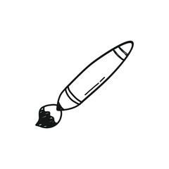 Paint brush outline doodle
