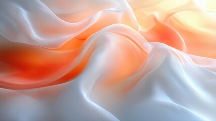 Fototapeta premium Soft Flowing Fabric with Smooth Textures and Warm Color Gradients