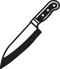 Sharp & Sleek Kitchen Knife Icon – Vector Silhouette Art