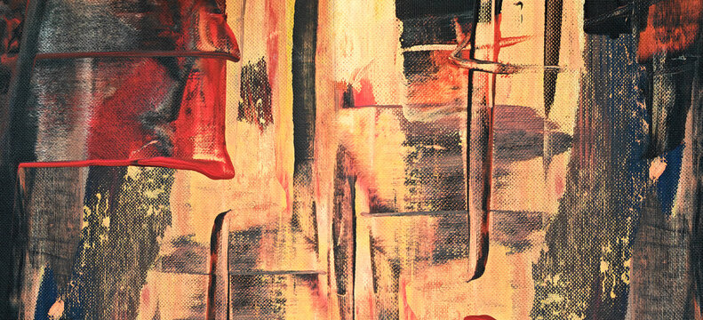 Abstract Art painting colorful paint panorama background colors texture design illustration..