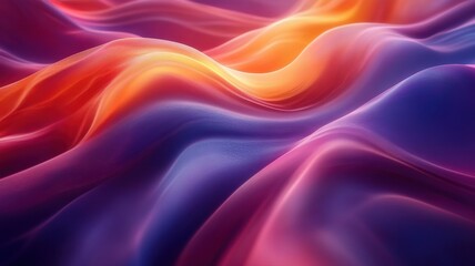 Obraz premium Colorful Abstract Waves Flowing Smoothly in Vibrant Tones