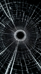 Fototapeta premium Abstract 3D Tunnel Grid Background