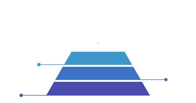 Business data presentation. Abstract elements of graph, diagram with 6 steps, options, parts or processes. Business template for presentation. Infographic concept. Pyramid shape