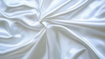 Obraz premium White Satin Cloth with Soft and Smooth Texture as Abstract Background