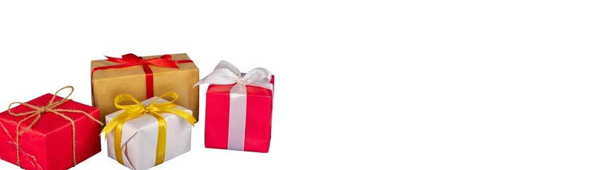 banner with bunch of gift box decoration