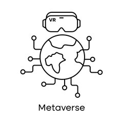 Metaverse – Globe with VR Representing Virtual and Augmented Digital Worlds