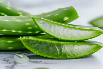Aloe Vera Plant Closeup, Realistic Image