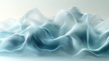 Fototapeta premium Waves of Soft Fabric in Gentle Flowing Motion and Subtle Light Effects