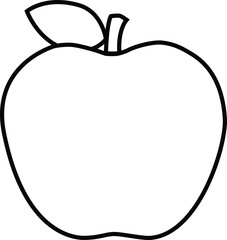Delicious apple line art icon for apps and websites