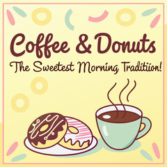 Coffee & Donuts Morning Treat Poster