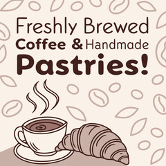  Coffee Shop and Bakery Promotional Poster